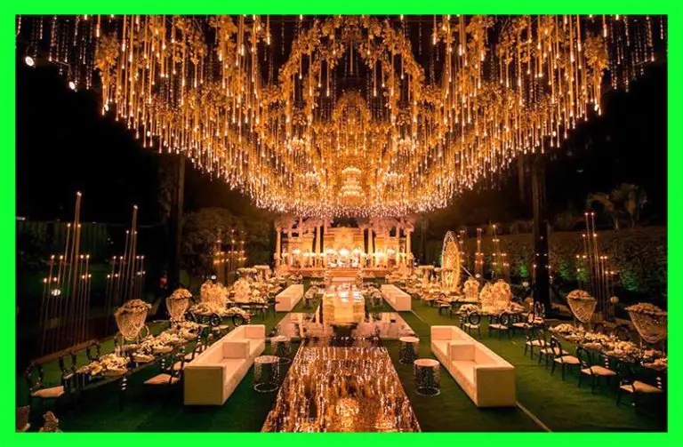 wedding reception venue floral setup with elegant flower decoration